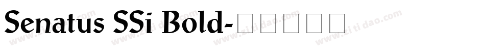 Senatus SSi Bold字体转换